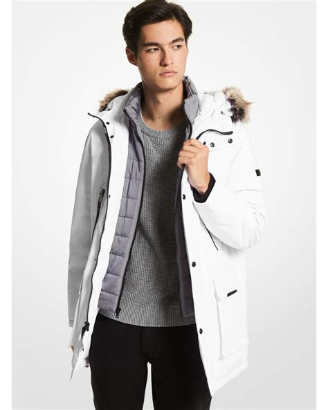 michael kors benson|Benson Faux Fur Trim Woven Parka .